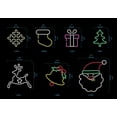 thumbnail image 2 of Christmas Neon Sign USB Powered Tree Santa Claus Snowflake Sock Reindeer Bell Gift Led Light for Christmas Decoration Party Events LED Light for Indoor Decor Kids Room Home (Tree+Gift+Sock), 2 of 8