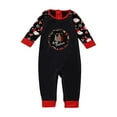 thumbnail image 2 of Penkiiy Family Christmas Pjs Matching Sets Reindeer and Snowflake Patterned Sleepwear Xmas PJS Set for Couples and Kids Black 3-6 Months, 2 of 4