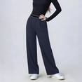 thumbnail image 6 of DPTALR Women's UPF 50+ High Waisted Stretch Fabric Elastic Waist Trousers,Navy,Size L, 6 of 9