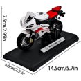 thumbnail image 2 of Modelo de motocicleta de fundición a presión, modelo de motocicleta realista con base, juguete o colección de bicicleta para niños a escala 1:18, adorno decorativo para escritorio de oficina., 2 of 5