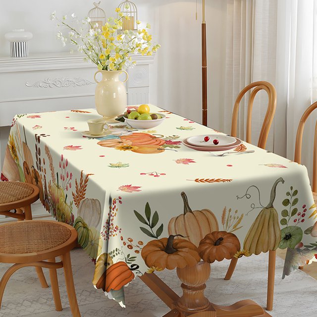 Mantel De Otoño, Mantel De Acción De Gracias, Decoración De Manteles De Otoño Impermeables, Mantel De Acción De Gracias De Otoño para Mesas Rectángulos 150 * 200 Cm