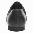 thumbnail image 3 of Black Slip-on Jazz Shoes Elastic Leather Sole Dance for Men Womens (12.5M/13.5W), 3 of 7