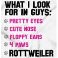 thumbnail image 2 of I Look For In Guys Rottweiler Lover Women Plus Size Graphic Pullover Hoodie Brisco Brands 5X, 2 of 4