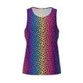 thumbnail image 5 of Sigee Leopard Neon Rainbow Gradient for Men's Workout Tank Top, Athletic Gym Sleeveless Shirt - Quick Dry, Lightweight, Breathable 4X-Large, 5 of 9