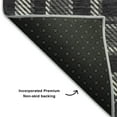 thumbnail image 3 of Addison Rugs Mayfield Washable Transitional Plaid Black Rectangle Rug, 10' x 14', 3 of 6