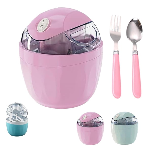 Kitchen Ice Cream Maker, Mini Ice cream Maker, One-Touch Control for Family, DIY Control for Homemade and Everyday Kitchen Use(A)