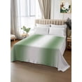 thumbnail image 2 of Sage Green White Ombre Twim Size Flat Sheet, Wrinkleproof & Fadeproof Cooling Flat Bed Sheet Only, Modern Abstract Art Farmhouse Gradient Breathable Soft Bedding Top Sheets 66 x 96 Inches, 2 of 8
