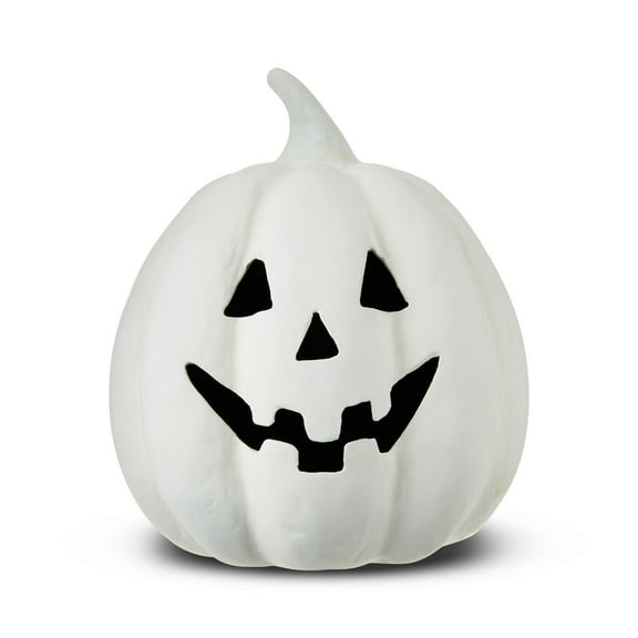 1 Pc Paper Mache Pumpkin Tabletop Decoration, White,4.72", Halloween by QYXQPYO