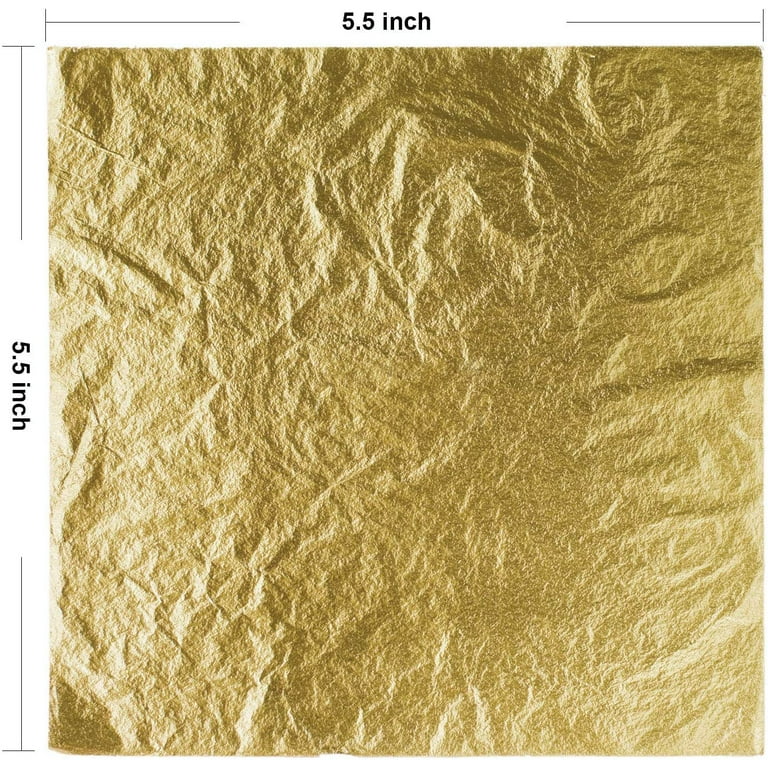 12 Colors 600 Pc Gold Leaf Sheets, Gold Foil Paper For Arts Decor