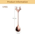 thumbnail image 2 of 5Pcs Christmas Coffee Spoons for Tea Soup Milk Coffee Stirring Mixing Spoons Dessert - rose gold, 2 of 6