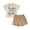 Khaki, variant on Bagilaanoe 2pcs Toddler Baby Girl Shorts Set Short Sleeve Letter Print T Shirt Tops   Shorts 6M 12M 18M 24M 3T Kids Casual Summer Clothes