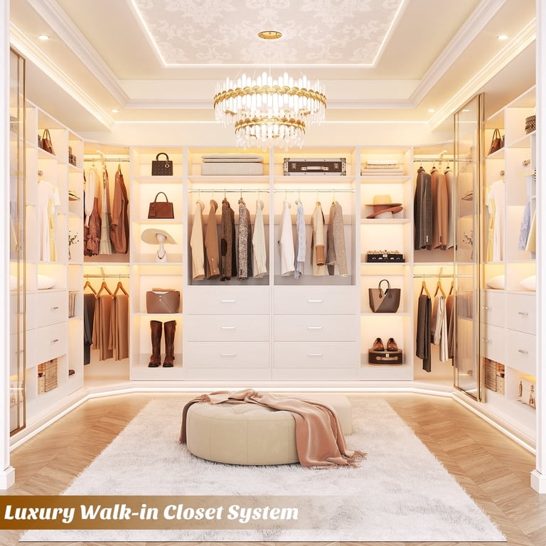 Homieasy Freestanding Closet System with 3 Sets, 87.2