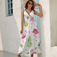 thumbnail image 2 of Flamingo Pattern Pattern Design Sleeveless Dress Summer Clothes for Women Women's Clothing 2025, 2 of 7