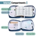 thumbnail image 2 of Bible Cover Case Mr. Pen Carrying Book Case w/ Handle Blue, 2 of 8