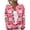 Pink, variant on SRZYMJ Christmas Sweaters for Women Ugly Funny Xmas Tree Print Button Up Cardigans Fall Winter Vintage Knitted Outerwear Coat