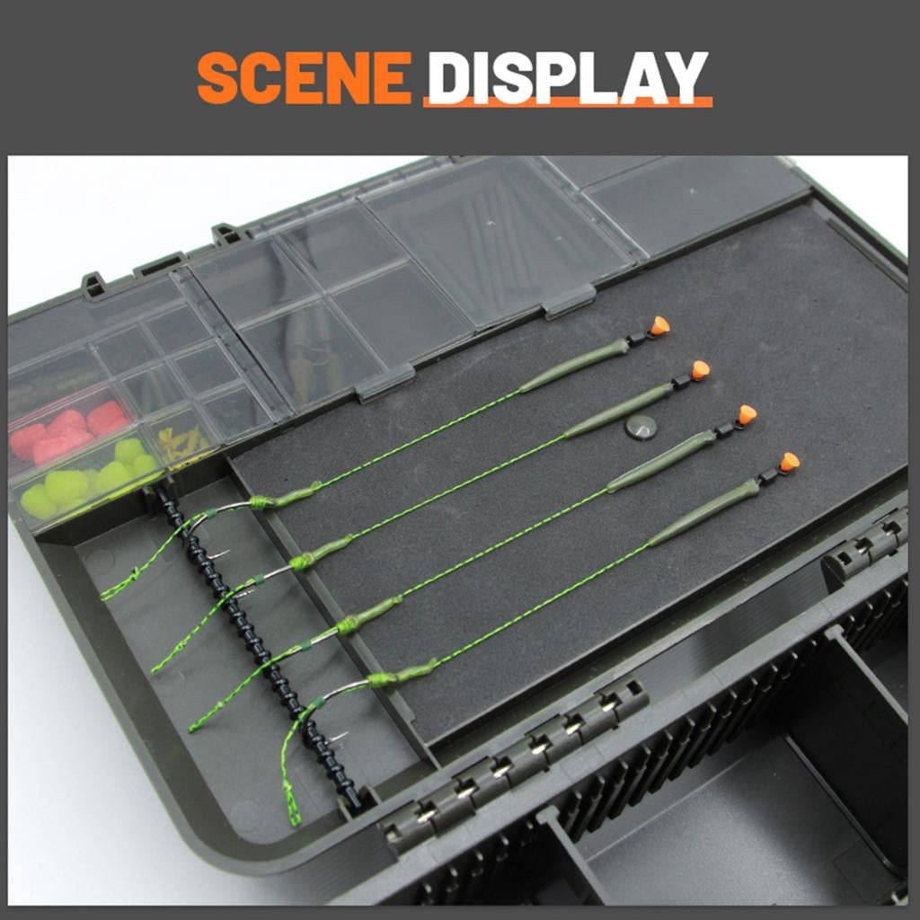 Yihuala Internal Divider Organizers Fishing Tackle Box Tray Fishing Rigs Line Storage Case Multiple Compartment Container Box