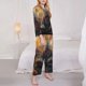 thumbnail image 3 of Balery Flower Meditating Rabbit Conjunto de Pijama con Estampado para Mujer, Conjunto de Dos Piezas con Manga Larga, Ropa de Dormir Suave con Bolsillos, Pijamas Cómodos-Large, 3 of 7