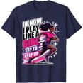 thumbnail image 1 of Play Like a Women Flag Football Try to Keep Up - Camiseta con diseño de bandera, 1 of 2