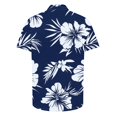 thumbnail image 4 of UVEASISHA Hawaiian Shirt for Men Big and Tall Funny Short Sleeve Beach Tops Button Down Casual Floral Shirts Summer Tropical Vacation Aloha Shirt Clearance Sales Today Multicolor L, 4 of 5