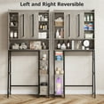 thumbnail image 2 of YISUFO Over-the-Toilet Storage Cabinet with Adjustable Shelves | 66.9" H Freestanding Bathroom Organizer | Anti-Tip Design | Grey Walnut, 2 of 10