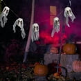 thumbnail image 5 of CASAFUN Halloween Hanging Ghost, Horror Hanging Skeleton White Gauze Thicky Hanging Halloween Props Yard Holy Day, Halloween Outdoor Decorations, 5 of 6