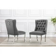 thumbnail image 3 of 79"L x 40"W Glass Dinette Set with 4 Chairs and Silver Stainless Steel Base, 3 of 3