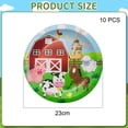 thumbnail image 4 of Vaca de granja, rancho, polluelo, animal, vajilla para fiesta de cumpleaños infantil, bandeja de papel, vaso de papel, pañuelos de papel, decoración, suministros para fiesta, 4 of 5