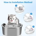 thumbnail image 4 of Cat Water Fountain Filters, 16 Pack Cat Replacement Filters for Stainless Steel 3.2L/108oz & 2L/67oz Pet Fountain, Adjustable Water Flow Pet Fontaines Filter(8+8 Pack), 4 of 6