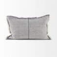 thumbnail image 2 of Light Gray Fringed Lumbar Throw Pillow Cover, 2 of 3