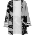 thumbnail image 5 of Cardigan Mignon Mode pour Femmes à Manches Trois Quarts, Cardigan à Boutons à Manches 4/3, Veste, Haut, Cardigans pour Femmes en Liquidation, 5 of 5