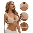 thumbnail image 3 of Unique Bargains Women's Push Up Underwire Seamless Soft Bras Beige 40 D, 3 of 6