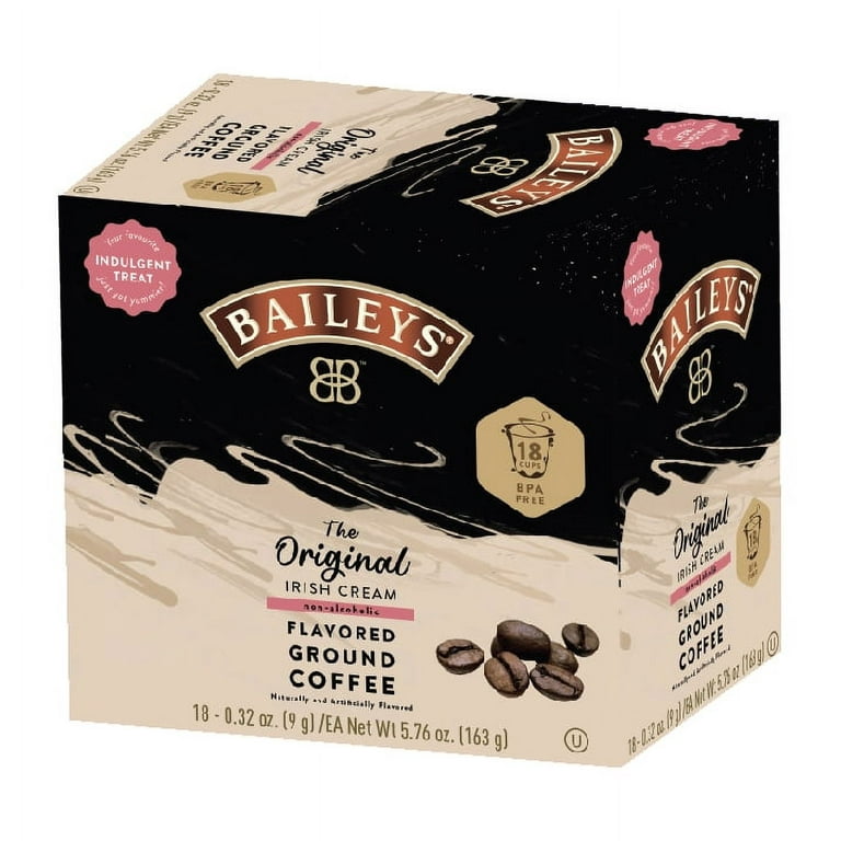 Bailey's, Irish Cream Flavored Coffee, 4/18ct Single Serve Cups