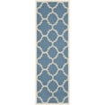 thumbnail image 4 of SAFAVIEH Courtyard Becky Geometric Indoor/Outdoor Runner Rug, Blue/Beige, 2'3" x 10', 4 of 11