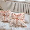 thumbnail image 6 of Throw Pillow Covers 18x18 Inch Set of 2, Palm Tree Monstera Waterproof Outdoor Pillow Covers, Amber Orange Leaf Boho Botanical Tropical Decorative Cushion Pillowcases for Patio Garden Couch Bed, 6 of 9