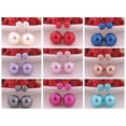 thumbnail image 2 of EOEMY 10 Pairs Fashion Pearl Double Side Two Ball Front And Back Post Earring Ear Stud-J: Hot Pink, 2 of 8