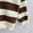 thumbnail image 5 of YABCSAZ Sweaters for Women Casual Crewneck Striped Sweaters Long Sleeve Fuzzy Knit Shirts Oversized Chunky Warm 2024 Fall Pullover Loose Fit Soft Sweaters Top Trendy Outfits, 5 of 6