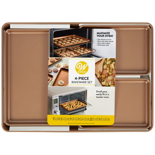 Wilton Oven Maximizer NonStick Copper Bakeware Set, 4Piece Walmart