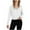 #421-White, variant on Neewe Women's Cropped Workout Jacket 1/2 Zip Pullover Running Athletic Outwear Slim Fit Long Sleeve Yoga Top