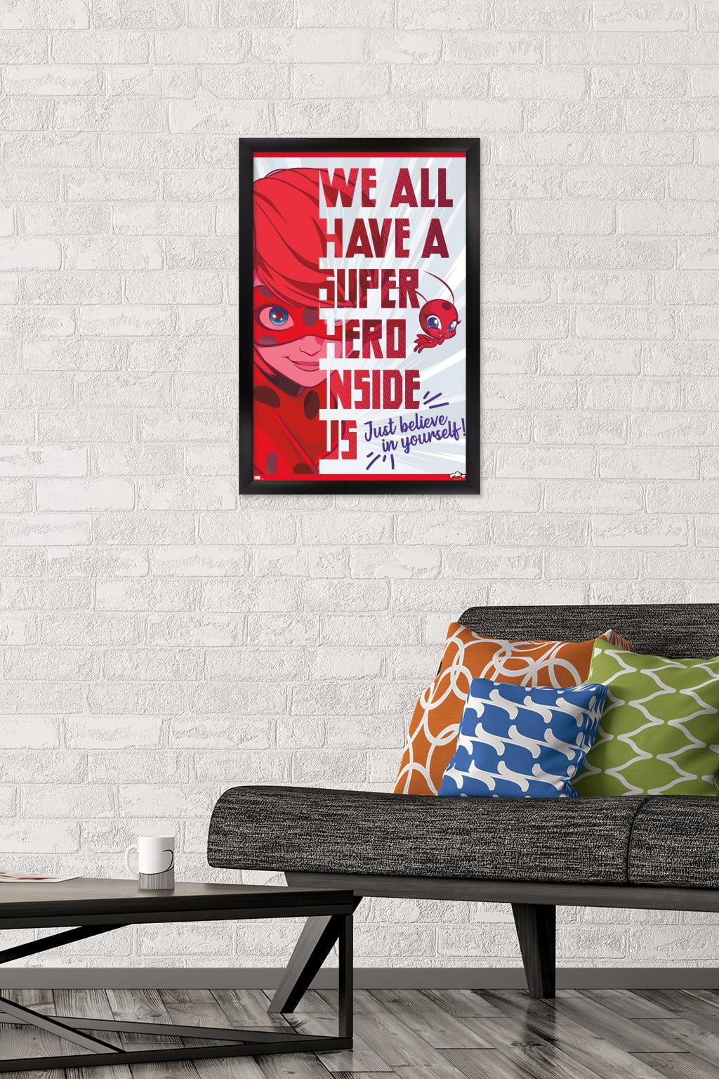 Miraculous - Hero Wall Poster, 14.725" x 22.375", Framed