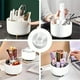 thumbnail image 3 of 60 ° Organizador de maquillaje giratorio, almacenamiento de cosméticos de plástico de 1 pieza con 5 compartimentos, soporte multifuncional para brochas, 3 of 3