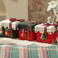 thumbnail image 6 of Shoreew Christmas Gift Box Decoration Thick Velvet Gift Box with Bow Plush Xmas Candy Box for Holiday Home Garden Party Decor, 6 of 7