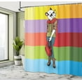 thumbnail image 5 of Ambesonne Colorful Shower Curtain, Cartoon Fox Fashion Funny, 69"Wx84"L, Multicolor, 5 of 5