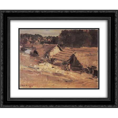 Konstantin Korovin 2x Matted 24x20 Black Ornate Framed Art Print 'Kem '