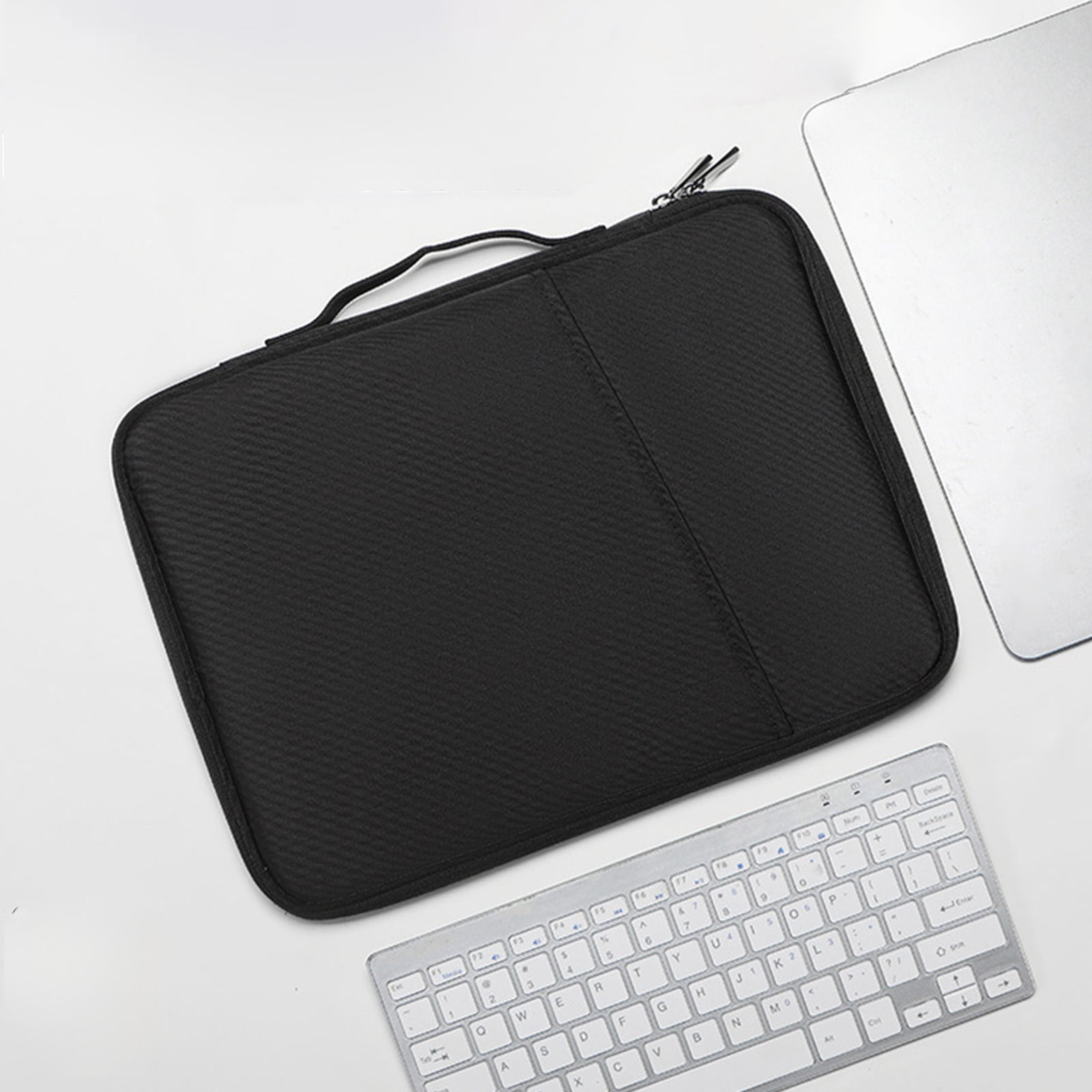Hiroekza Universal Tablet Sleeve Case for 10.1 Inch Android Tablets - Lightweight Polyester Laptop Bag with Large Capacity for Notebooks & Accessories - Multi-Function Handbag or Backpack Black