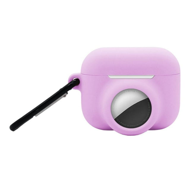 2-in-1 Silicone Case for AirPods Pro 3 and AirTag with Keychain Wireless Charging Compatible Luminous Anti-Loss Protective Cover
