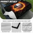 thumbnail image 6 of Renewold Golf Ball American Flag Flame Golf Cart Seat Cover Comfort Sweat Absorption Cloth Seat Cover with 4 Pockets Fits for 2 Person Club Car for Summer or Winter, 6 of 7