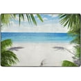 thumbnail image 4 of SKYSONIC 36x24in Tropical Sea Beach Area Rug, Summer Palm Trees Non-Slip Floor Carpet for Indoor Living Dining Room Bedroom, 4 of 7