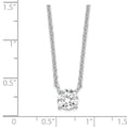 thumbnail image 3 of 925 Sterling Silver Cable Necklace with Pendants Chain CZ w/1in ext. 16.5 inch, 3 of 4