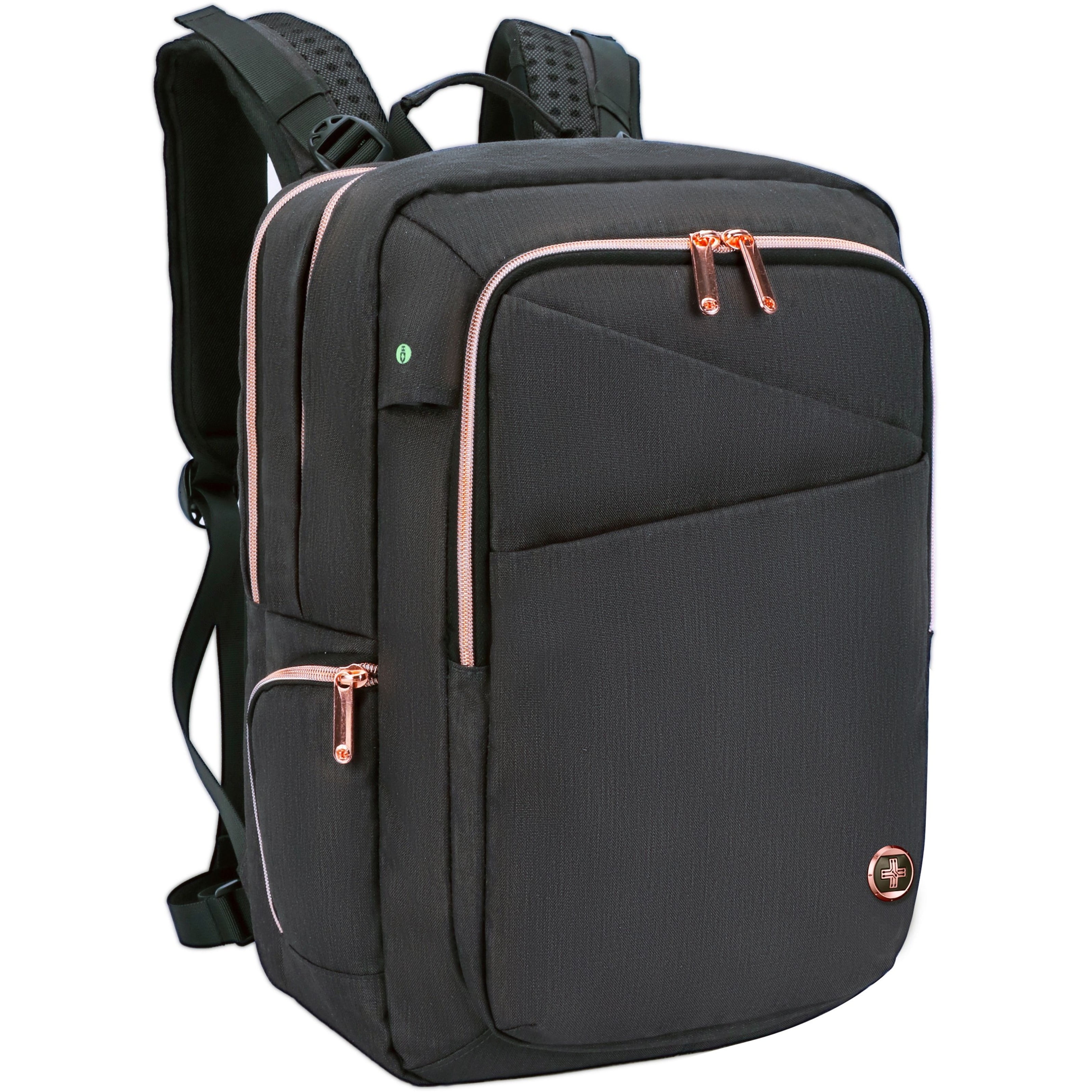 Potentieel Verzakking browser Swissdigital Design Carrying Case (Backpack) for 15.6" Notebook - Black,  Rose Gold - Walmart.com