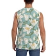 thumbnail image 4 of Kdxio Lilies Flowers for Men's Muscle T-shirt,Sleeveless for Workout Running Athletic Gym Lounge Casual, 4 of 7